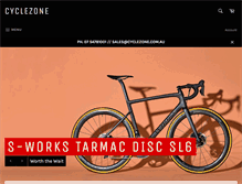 Tablet Screenshot of cyclezone.com.au